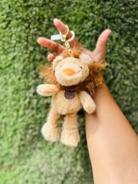 Cute Lion Plush Keychain for Kids & Girls | Soft Lion Bag Charm & Backpack Accessory | Cute Animal Keyring