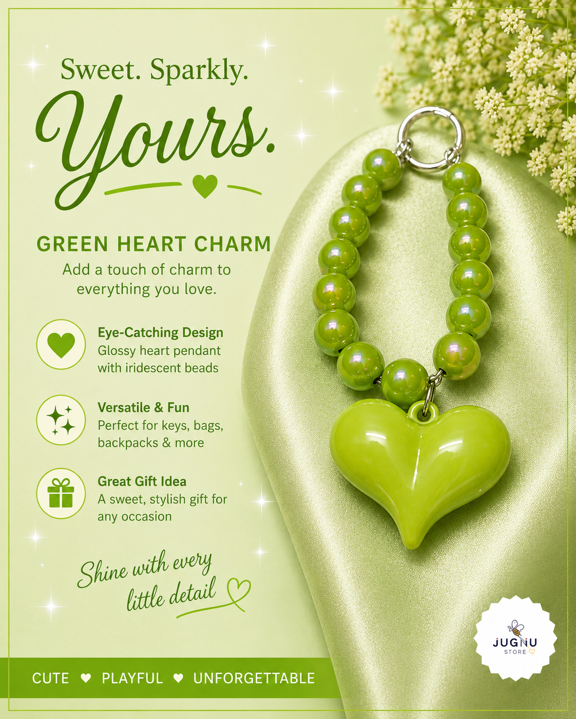 Sweetheart Pearl Charm