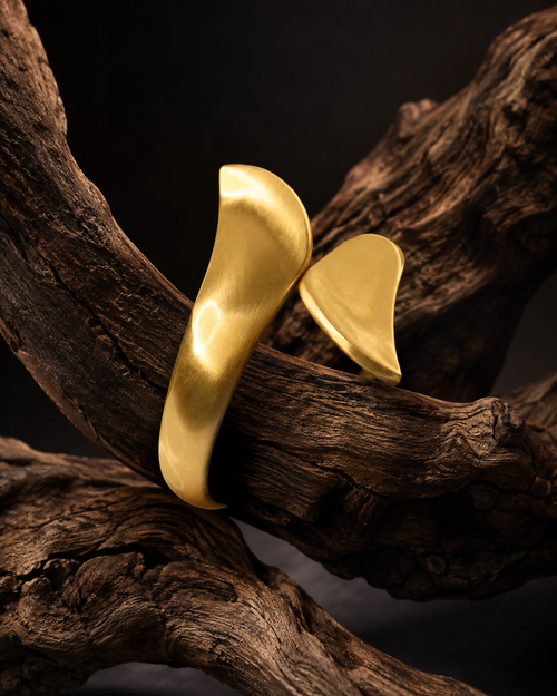 Anti Tarnish Gold-Tone Statement Earrings for Women | Stylish Modern Leaf Earrings | Minimalist Fashion Jewellery for Party, Office & Everyday Wear