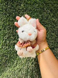 Cute Bunny Plush Keychain for Girls & Kids | Soft Rabbit Bag Charm & Backpack Accessory | Adorable Rabbit Keyring