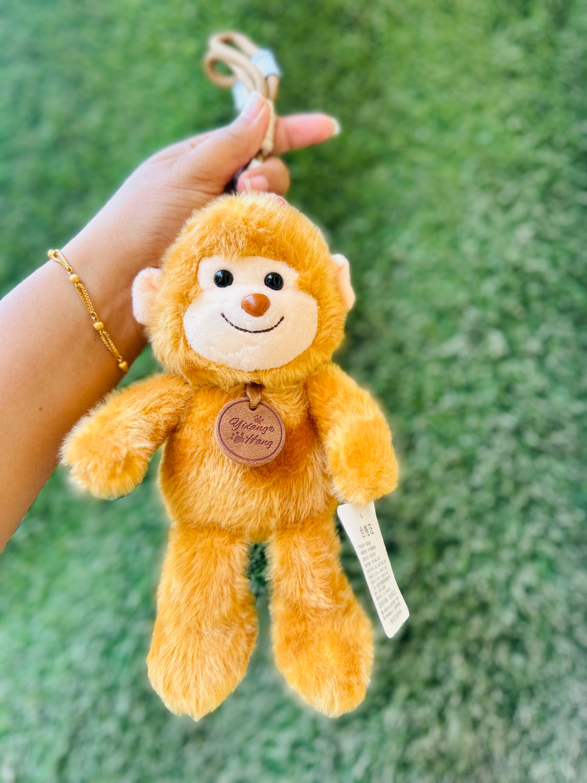 Cute Monkey Plush Keychain | Soft Monkey Bag Charm with Loop for Kids, Girls & Gifting