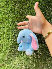 Cute Elephant Plush Keychain | Soft Elephant Bag Charm with Clip for Kids, Girls & Gifting