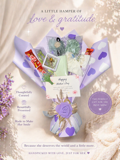 Luxury Mother’s Day Gift Hamper | Wallet, Accessories, Chocolates & Greeting Card Gift Set for Mom