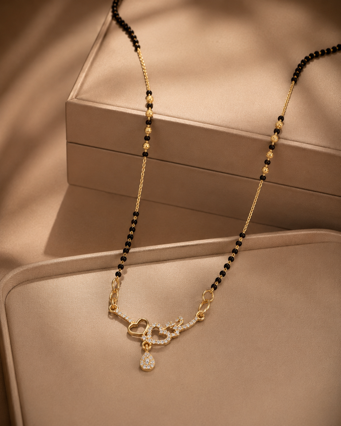 Anti Tarnish Heart Charm Mangalsutra for Women | Daily Wear