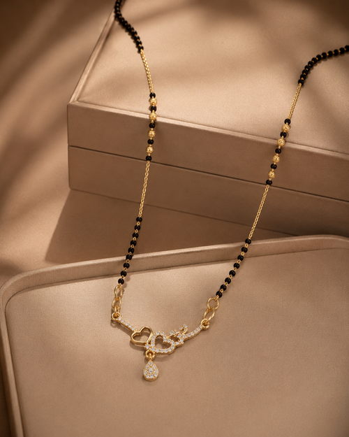 Anti Tarnish Heart Charm Mangalsutra for Women | Daily Wear