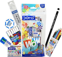 Navratri Kanjak Hamper for Kids, Pack of 10 Gift Sets with DOMS Stationery Kit, KitKat Chocolate, Mini Pocket Diary, Mini Pen and Zip Lock Bag, Kanya Pujan Return Gifts