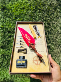 Harry Potter Premium Edition Writing Set | Feather Quill Pen, Ink Bottle & Accessories Gift Set