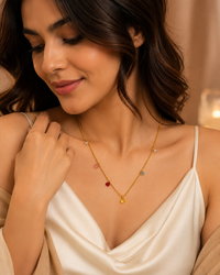Anti Tarnish Heart Charm Necklace for Women | Gold Plated Stainless Steel