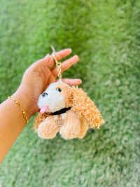 Cute Plush Puppy Keychain | Soft Dog Bag Charm & Keyring | Adorable Puppy Keychain