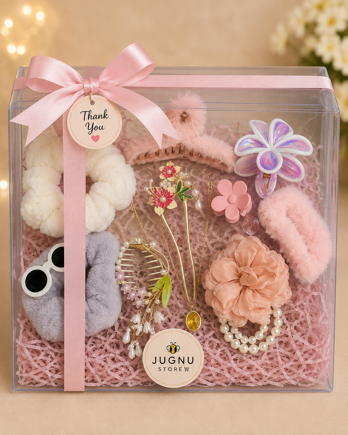 Jugnu Store Girls Accessories Gift Hamper with Hair Accessories & Jewellery