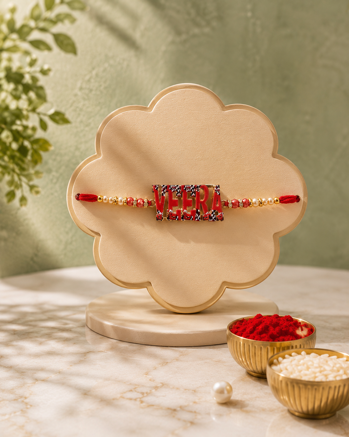 Rakhi for Brother Personalized Name Rakhi Veera Designer Premium Handmade Thread Rakhi | Stylish Raksha Bandhan Gift for Brother | Jugnu Store