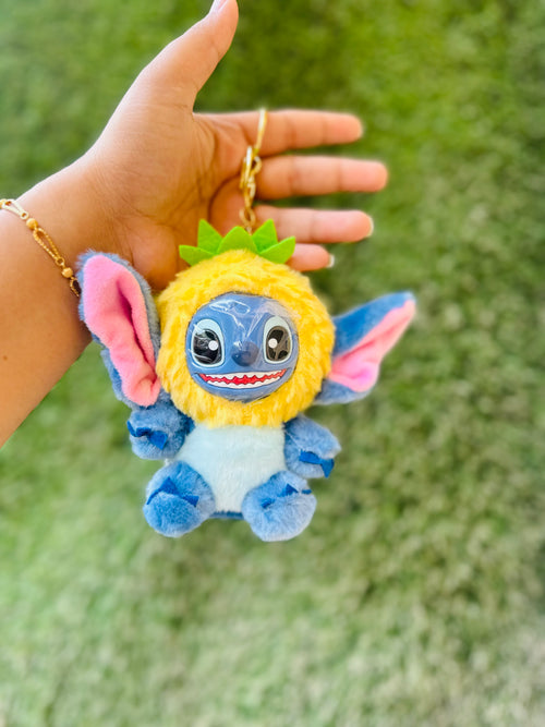 Stitch Plush Keychain | Cute Blue Alien Plush Bag Charm & Keyring | Adorable Cartoon Keychain