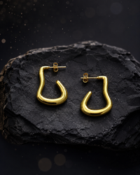 Combo of 2 Anti Tarnish Gold Earrings | Waterproof Stainless Steel