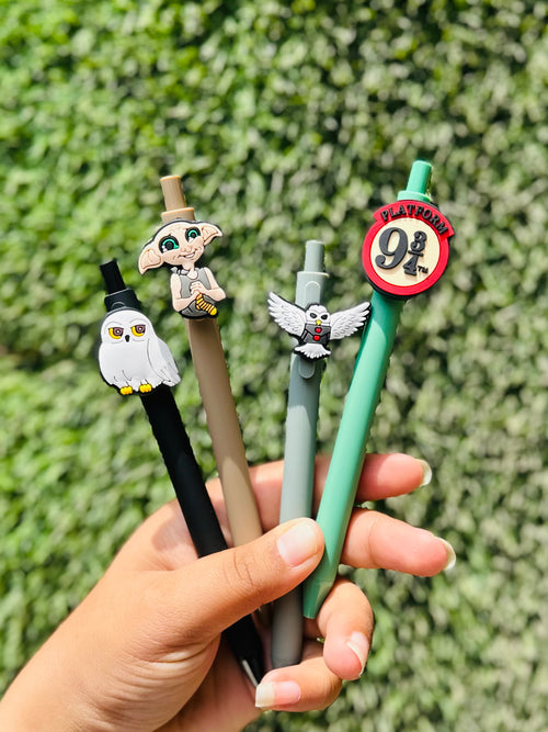 Harry Potter Themed 4 Ball Pen Set | Hogwarts Magical Stationery Pens | Potterhead Gift