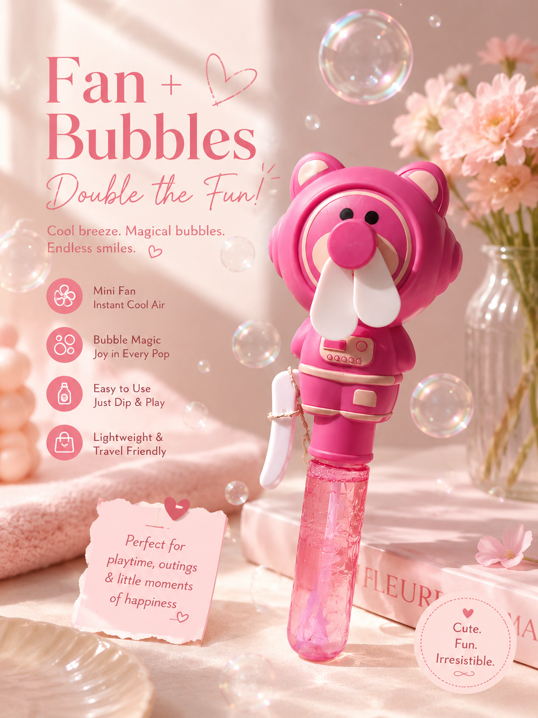Premium Girls Return Gift Hamper with Water Bottle | Jelly Bag, Plush Diary, Keychain, Hair Accessories, Dry Clay, Coin Pouch, Colouring Book & Bubble Fan
