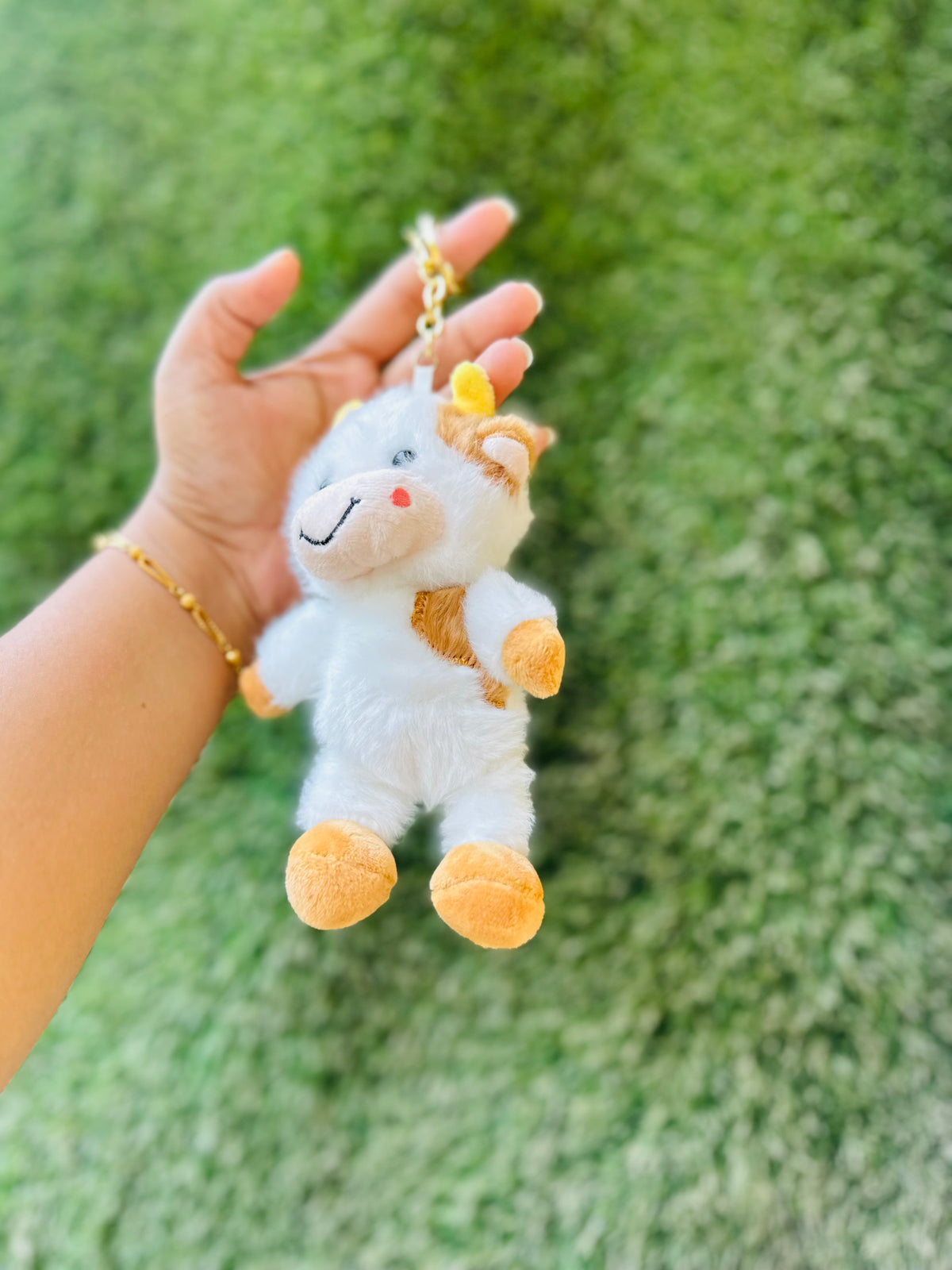 Cute Cow Plush Keychain | Soft Fluffy Cow Bag Charm & Keyring | Adorable Mini Cow Keychain