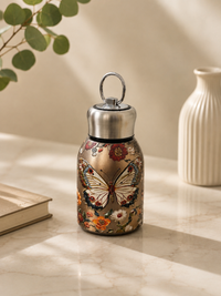 300ml Stainless Steel Leakproof Mini Water Bottle – Printed Design