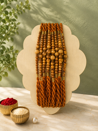 Premium Chandan Dhaga Rakhi for Brother | Handmade Sandalwood Bead Rakhi with Natural Chandan Fragrance, Traditional Sacred Thread | Raksha Bandhan Gift | Jugnu Store