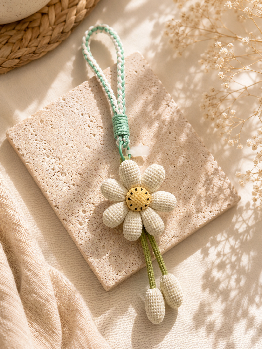 Cute Daisy Flower Phone Charm | Aesthetic Mobile Charm