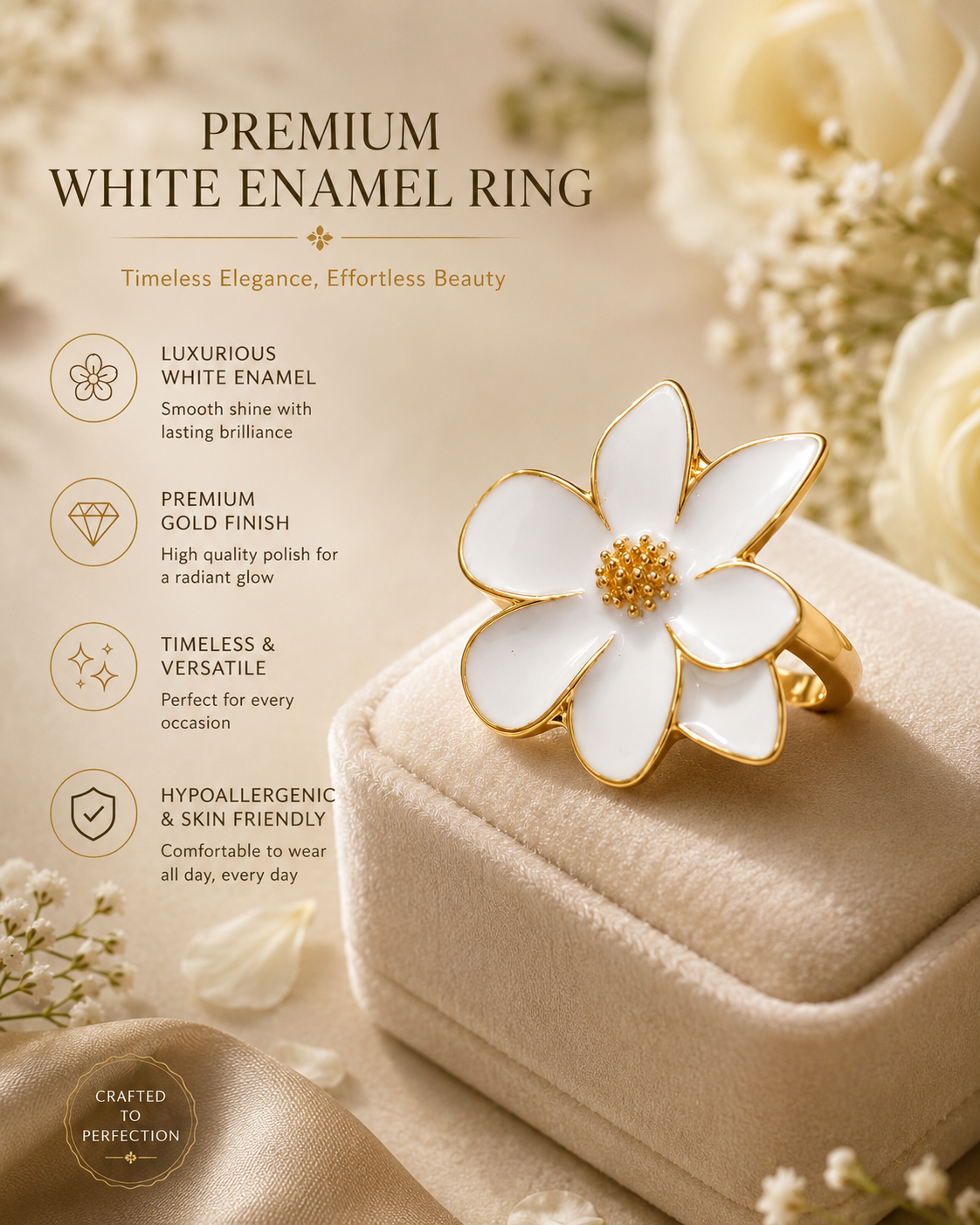 Ivory Blossom Ring