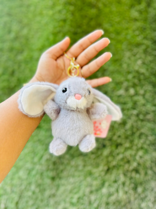 Cute Bunny Plush Keychain | Soft Fluffy Rabbit Bag Charm & Keyring | Adorable Bunny Keychain