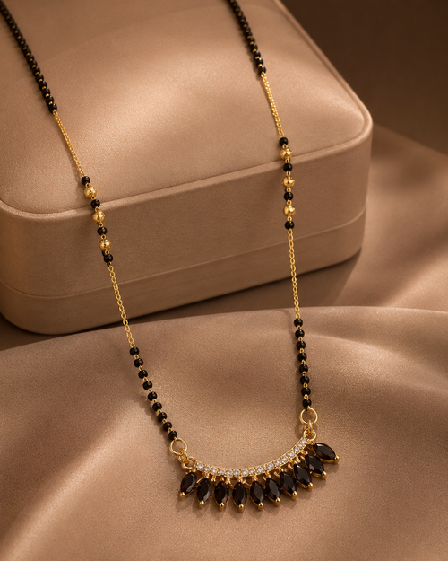 Anti Tarnish Black Stone Mangalsutra for Women | Daily Wear
