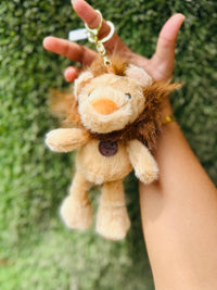 Cute Lion Plush Keychain for Kids & Girls | Soft Lion Bag Charm & Backpack Accessory | Cute Animal Keyring