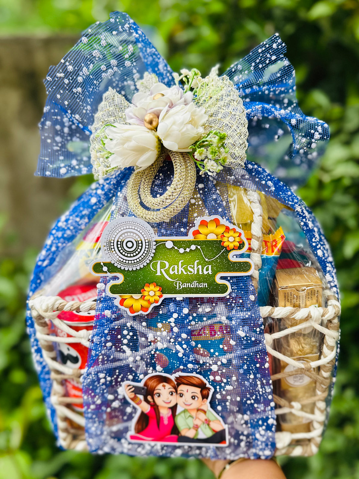 Raksha Bandhan Maha Treats Hamper | Premium Snack & Chocolate Gift Basket | Luxury Ready-to-Gift Rakhi Hamper