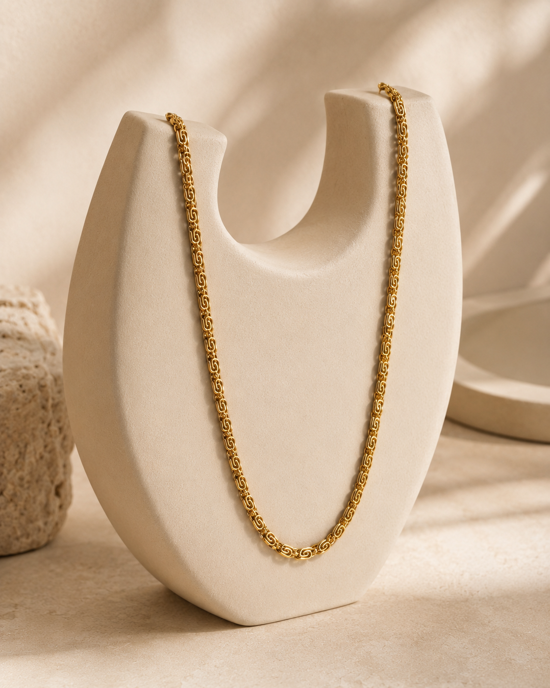 Gold Designer Link Chain Necklace for Women | Elegant Long Chain Necklace | Statement Minimalist Jewellery