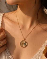 Pinterest-Inspired Anti Tarnish Butterfly Resin Pendant Necklace for Women | Handmade Floral Gold Pendant