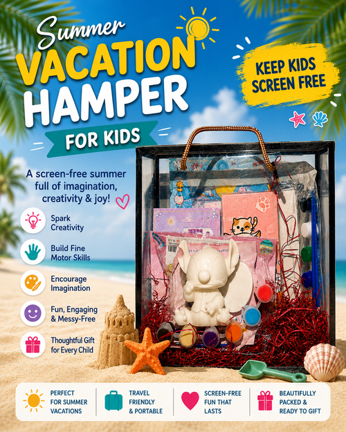 Summer Vacation Activity Hamper for Kids | Screen-Free Creative Learning & DIY Fun Gift Box