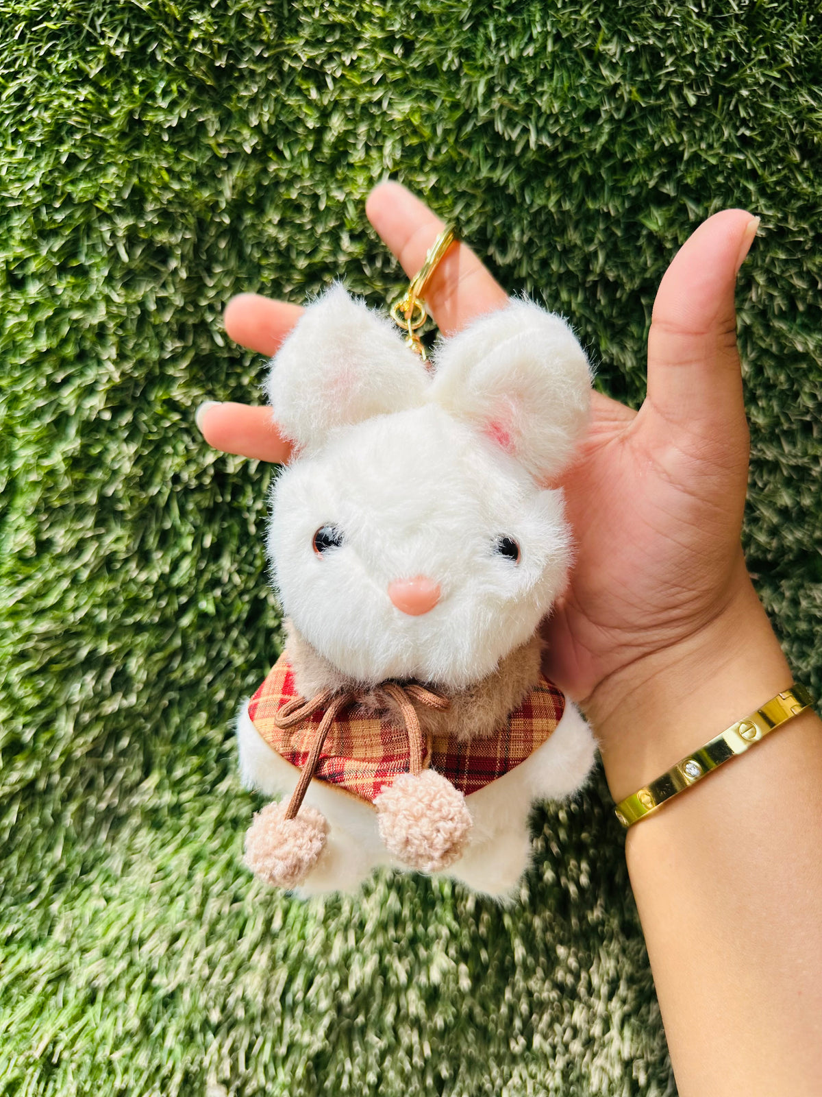 Cute Bunny Plush Keychain for Girls & Kids | Soft Rabbit Bag Charm & Backpack Accessory | Adorable Rabbit Keyring