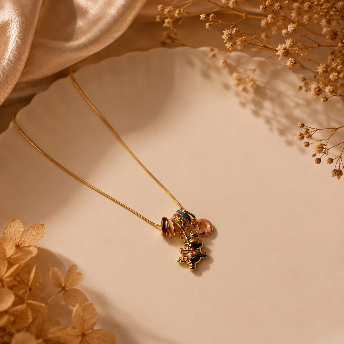 Anti Tarnish Unicorn Charm Necklace | Cute Gold Unicorn Pendant Necklace for Women