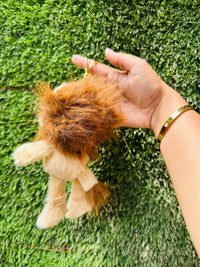 Cute Lion Plush Keychain for Kids & Girls | Soft Lion Bag Charm & Backpack Accessory | Cute Animal Keyring