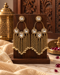Festive Indian Earrings for Women, Lightweight Heavy-Look Statement Earrings, Unique Ethnic Jewellery for Karwa Chauth, Diwali, Wedding & Functions