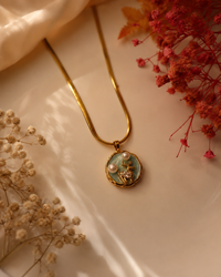 Anti Tarnish Enamel Deer Pearl Pendant Necklace for Women | Pinterest-Inspired Gold Deer Charm Necklace