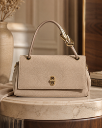 Elegant Textured Top Handle Handbag for Women with Sling Strap