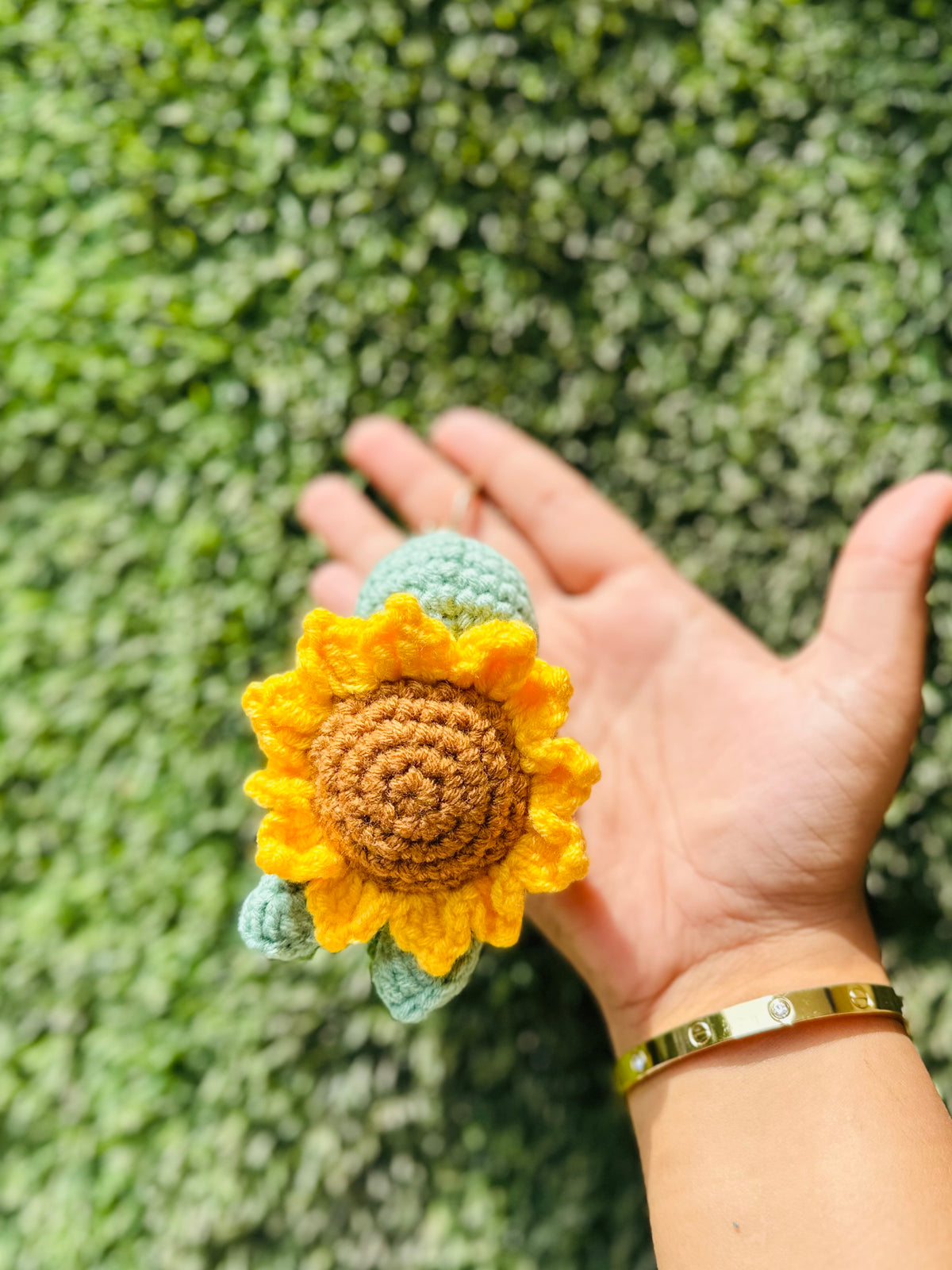 Crochet Turtle Keychain with Sunflower Design, Cute Bag Charm & Backpack Charm Gift for Girls, Boys and Turtle Lovers