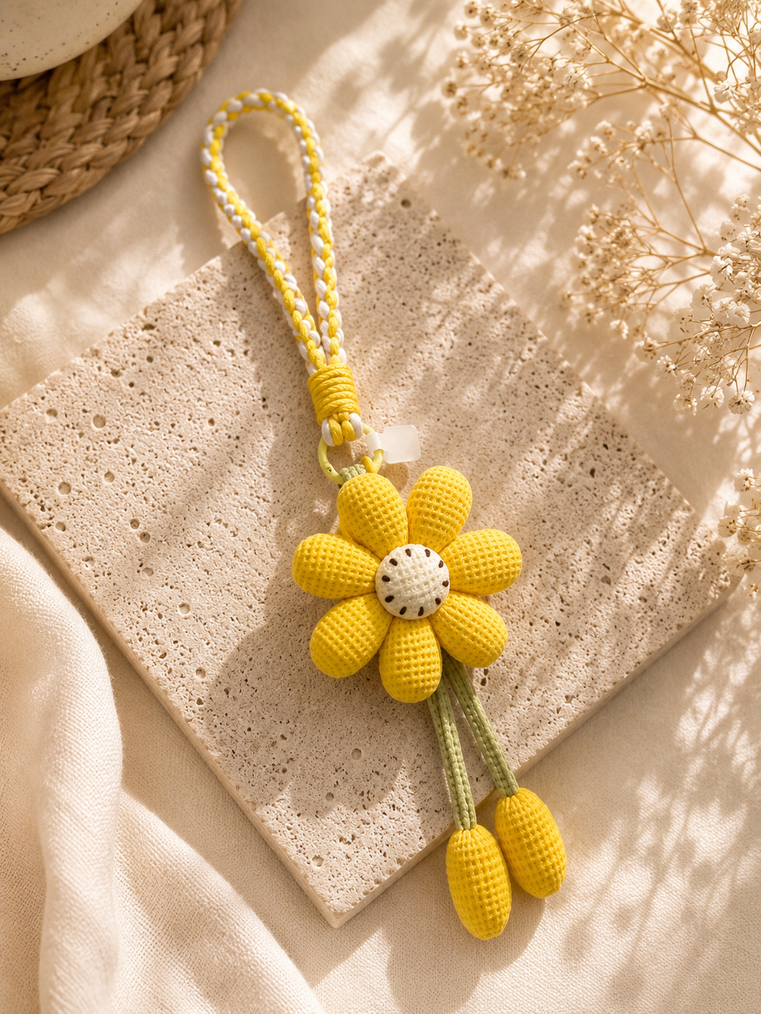 Cute Daisy Flower Phone Charm | Aesthetic Mobile Charm