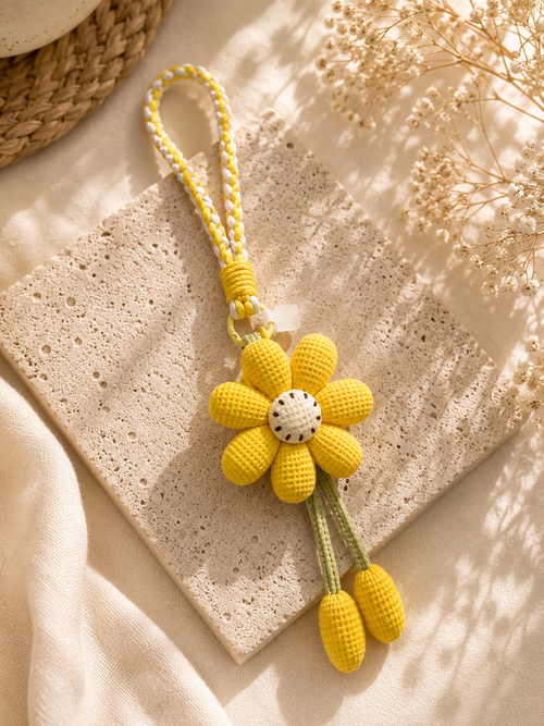 Cute Daisy Flower Phone Charm | Aesthetic Mobile Charm