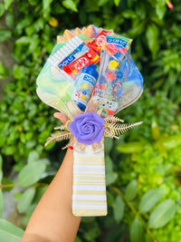 Handmade Lollipop Creative Hamper for Kids | Animal Face Drawing Book, DOMS Crayons, Sketch Pens, Water Colours, Pen Pencil & Chocolate | Return Gift