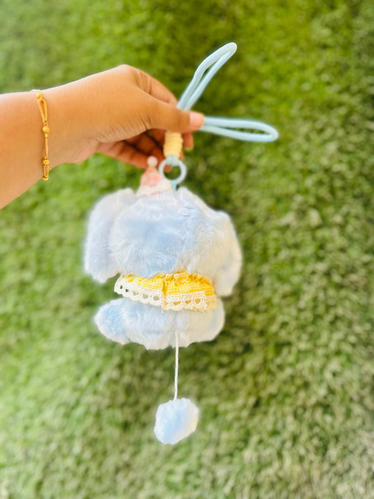 Cute Elephant Plush Keychain | Soft Blue Elephant Bag Charm with Hanging Loop for Kids, Girls & Gifting