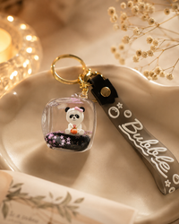 Panda Water Bubble Glitter Keychain | Cute Kawaii Bag Charm