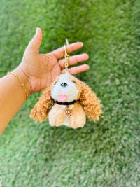 Cute Plush Puppy Keychain | Soft Dog Bag Charm & Keyring | Adorable Puppy Keychain