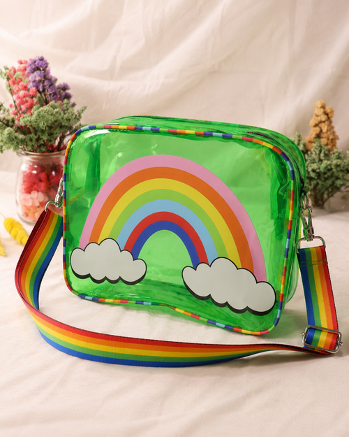 Rainbow Clear Sling Bag