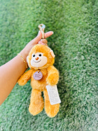 Cute Monkey Plush Keychain | Soft Monkey Bag Charm with Loop for Kids, Girls & Gifting