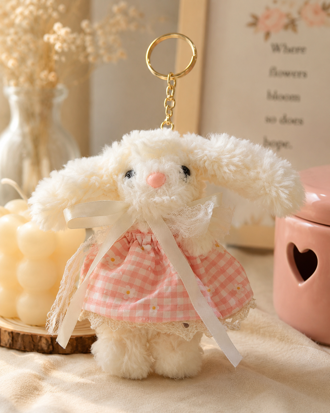 Cute Bunny Plush Toy Keychain | Soft Bag Charm for Bags & Keys