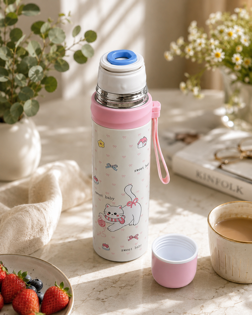 500ml Stainless Steel Vacuum Flask Leakproof Insulated Bottle