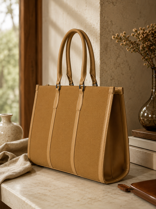 Premium Office Tote Bag for Women with Detachable Sling Strap