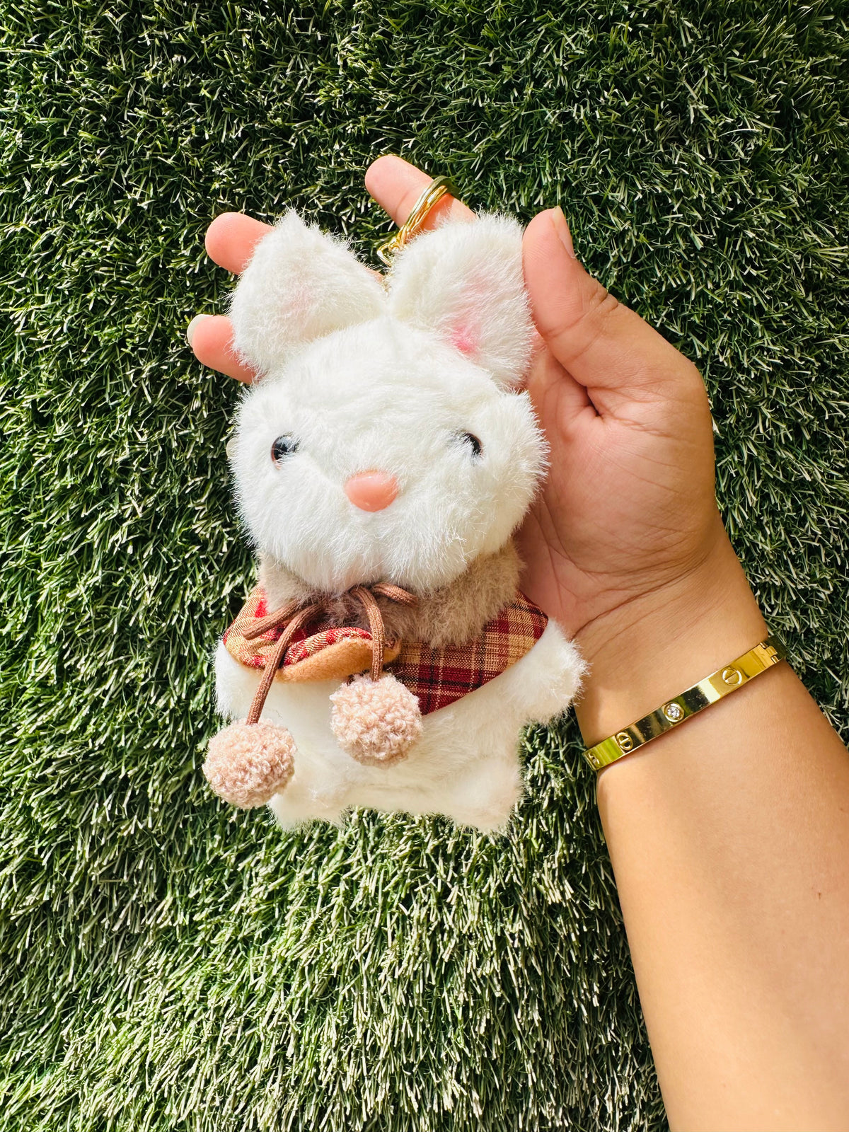Cute Bunny Plush Keychain for Girls & Kids | Soft Rabbit Bag Charm & Backpack Accessory | Adorable Rabbit Keyring
